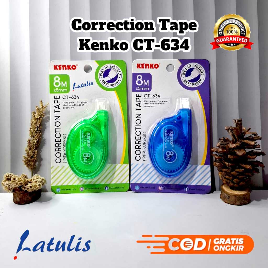

Tip-ex Kertas 8 M / Correction tape Kenko CT 634