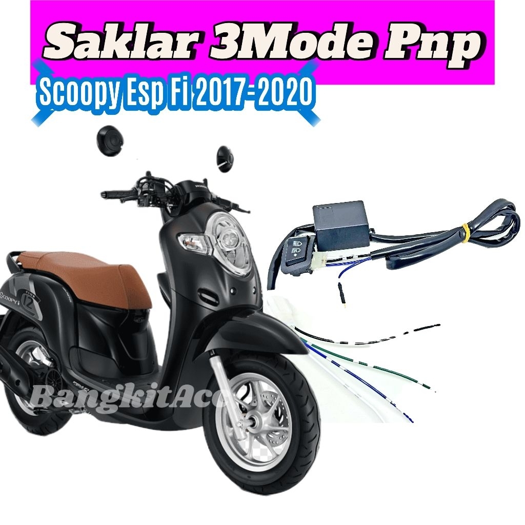 Saklar 3 Mode PNP untuk Scoopy ESP FI 2017-2020 Saklar On Off