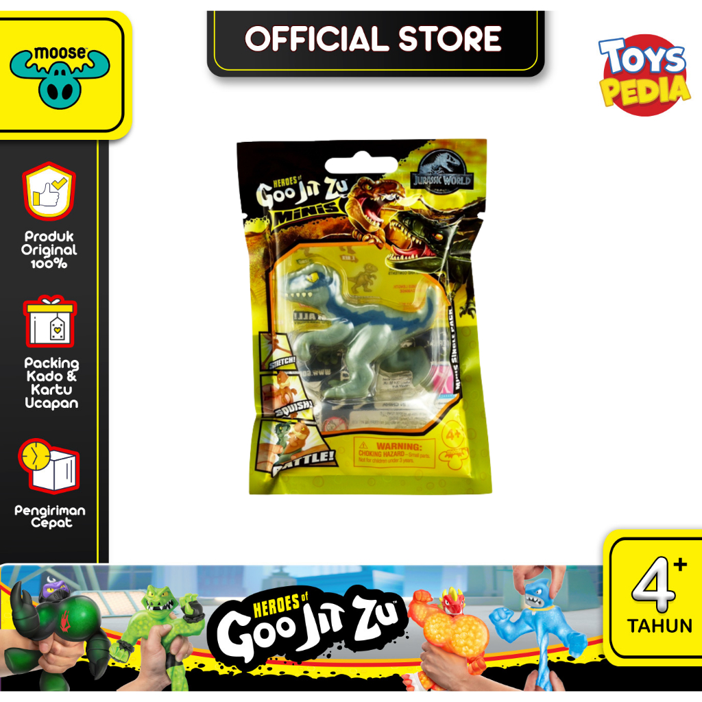 Mainan Figur Heroes of Goo Jit Zu Jurassic World Minis Single Pack