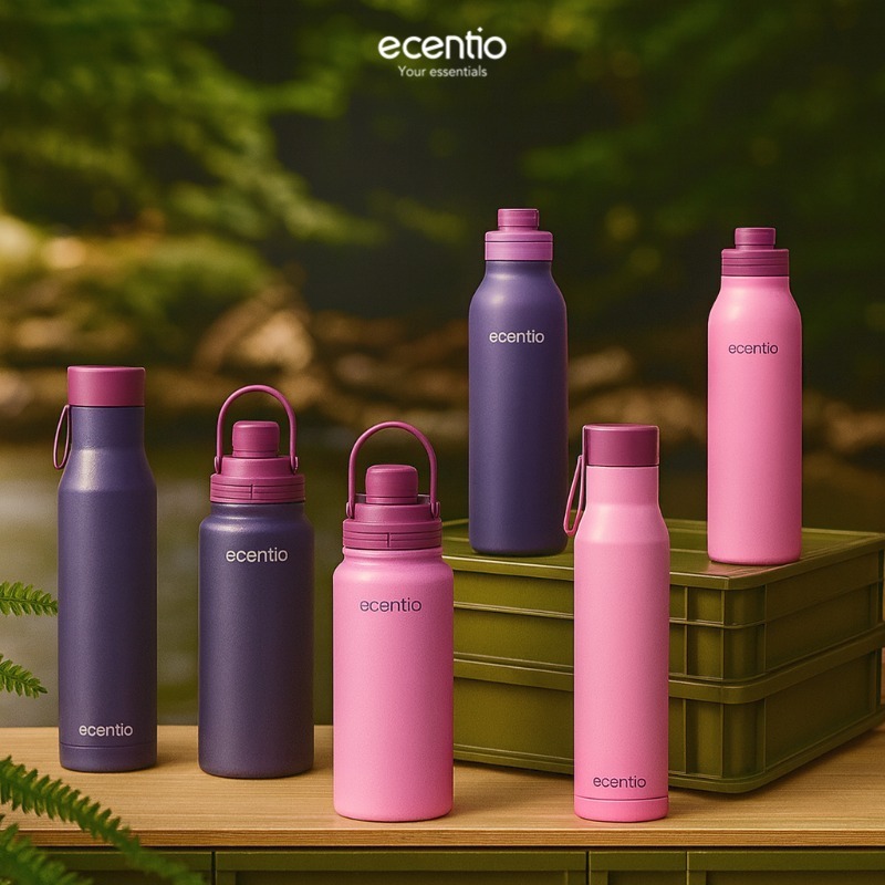 [EaseGo Series]ecentio tumbler stainless 304 ourdoor anti bocor 800ml/1L Portable aesthetic Thermos 