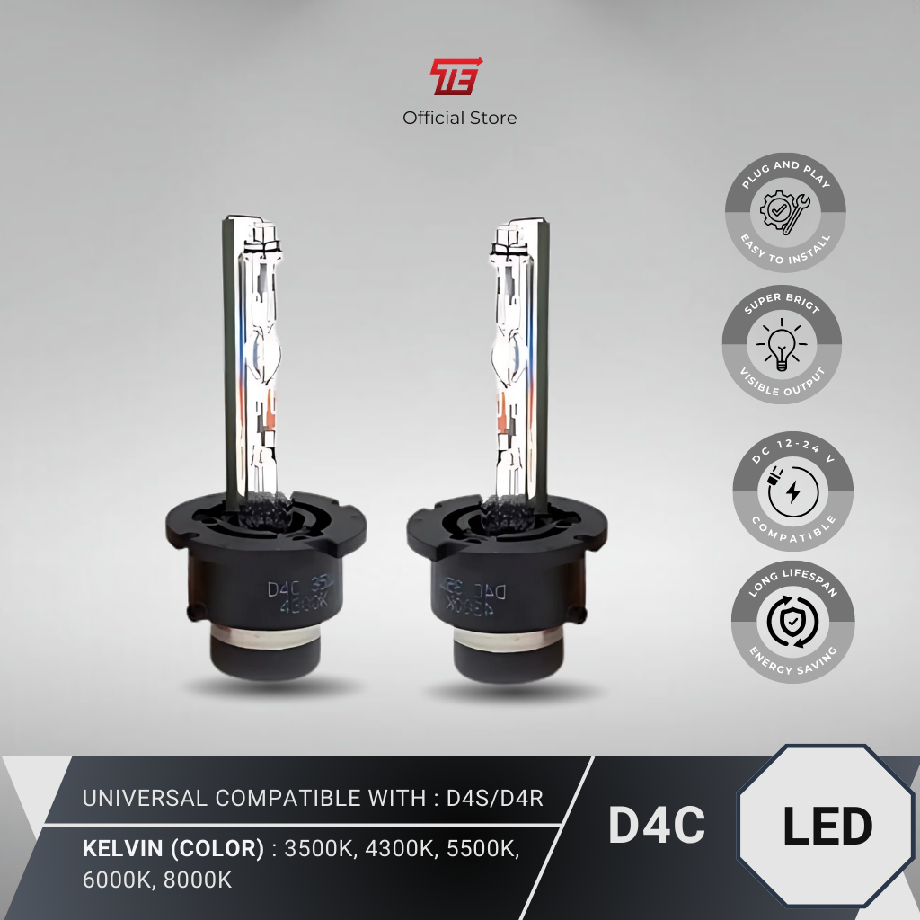 THOWARD HDX D4C HID Bulbs compatible to D4S / D4R Headlamp untuk Alphard Vellfire Camry Vios Mazda