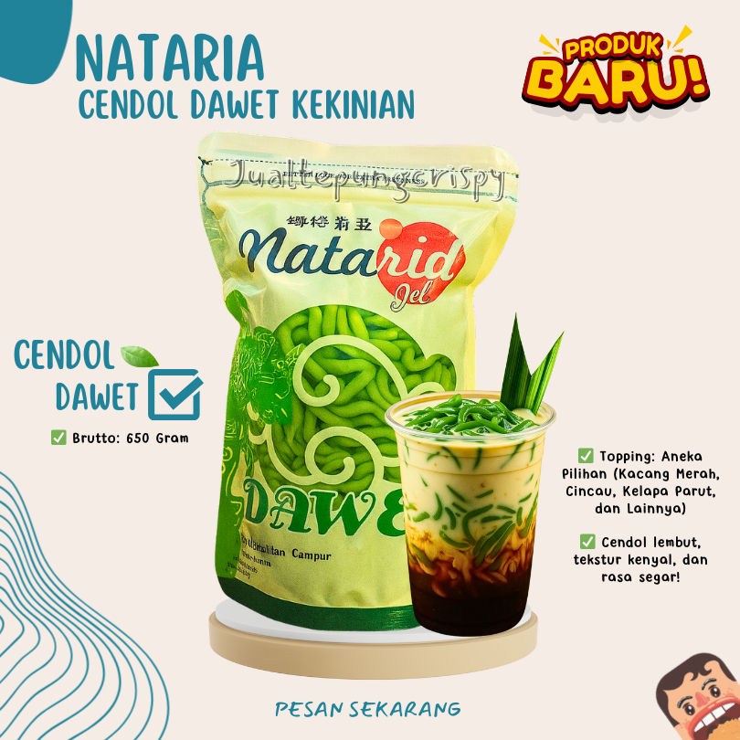 

Nataria Cendol Dawet 500g | Jelly Tradisional | Topping Es Campur & Dessert Nusantara