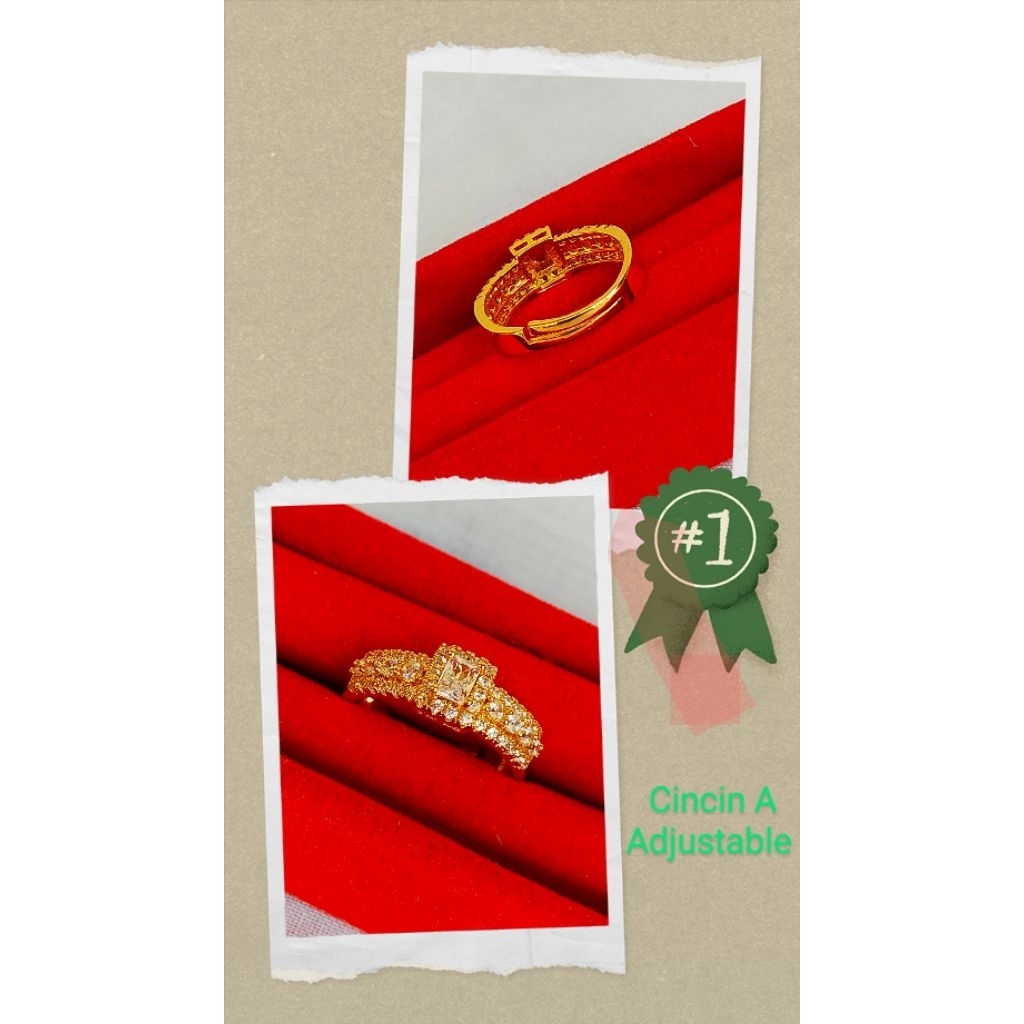 Cincin Emas Dubai adjustable