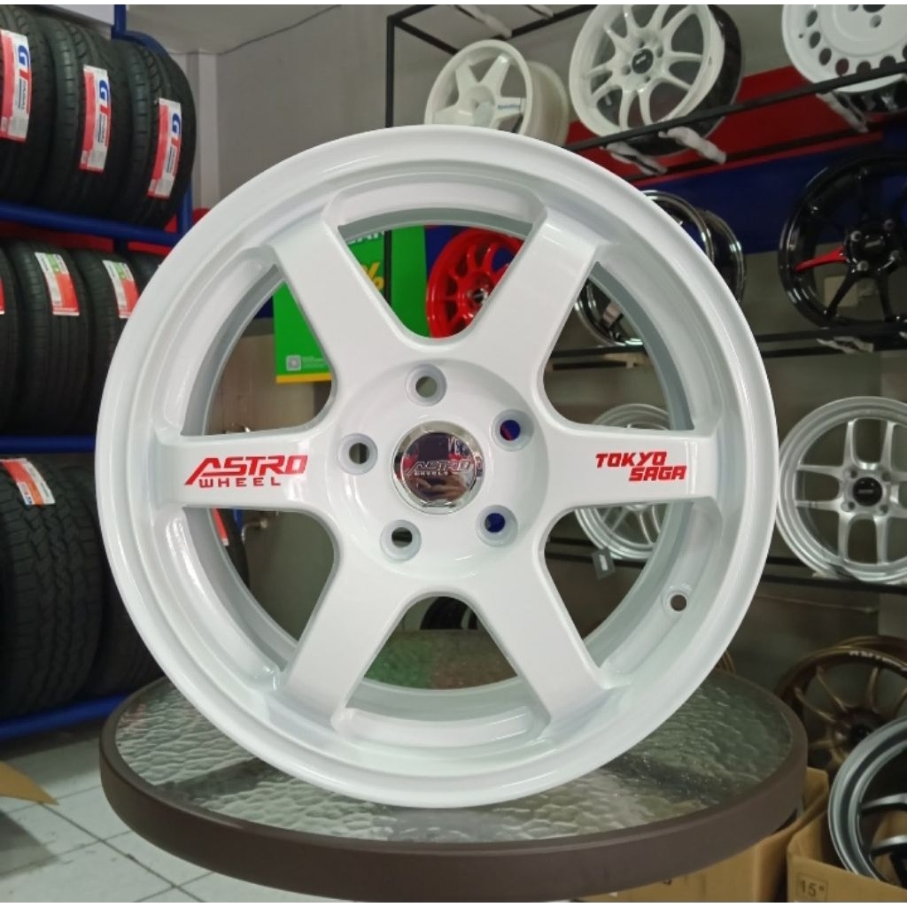 Velg Astro Tokyo Saga PMO1023 S+ R16x7.5 H 5x114.3 ET38 73.1 White