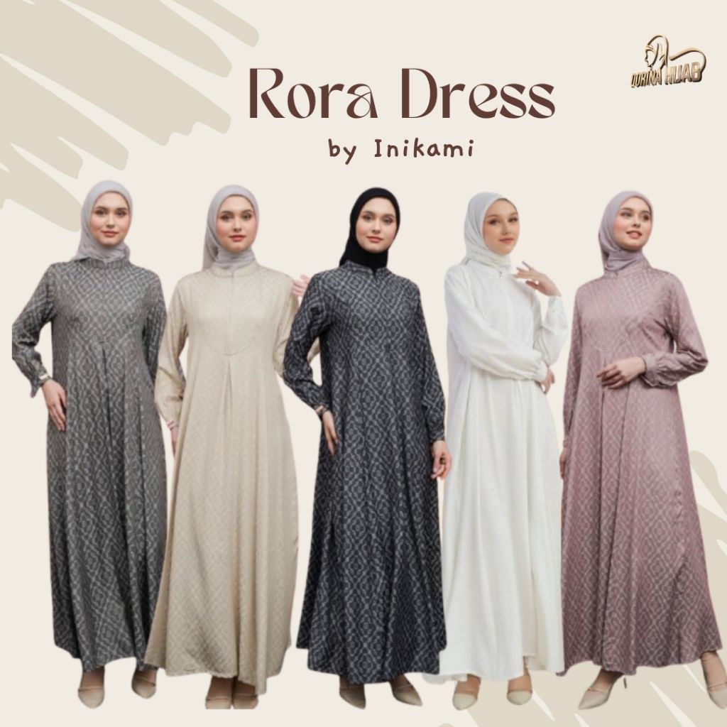 RORA DRESS by Inikami / gamis dewasa / gamis motif / gamis kondangan / gamis wisuda / acara formal