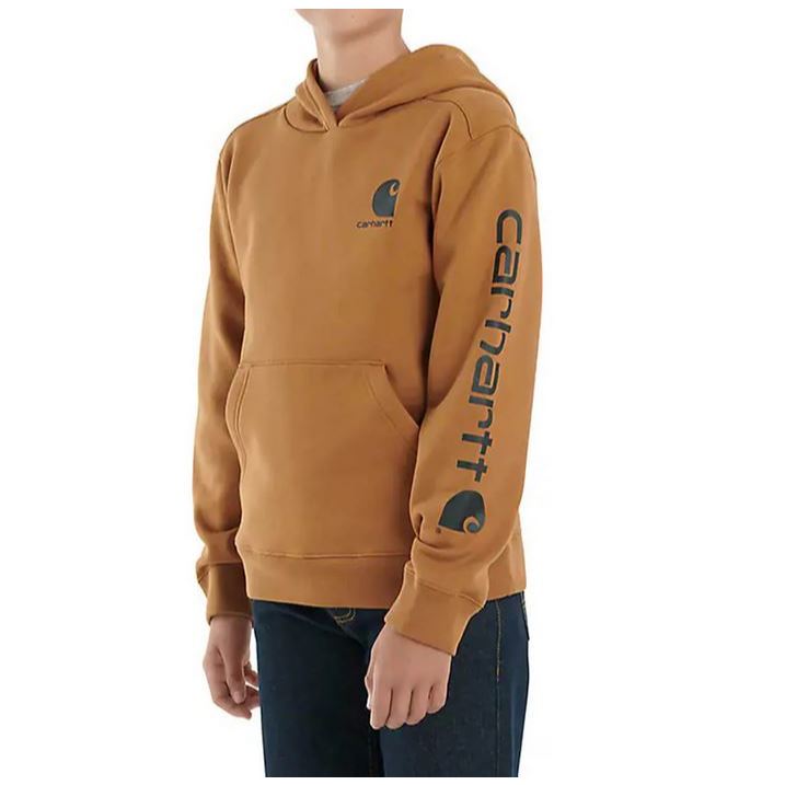 Hoodie Fleece Pria Carhartt Youth Graphic Hoodie Brown Original