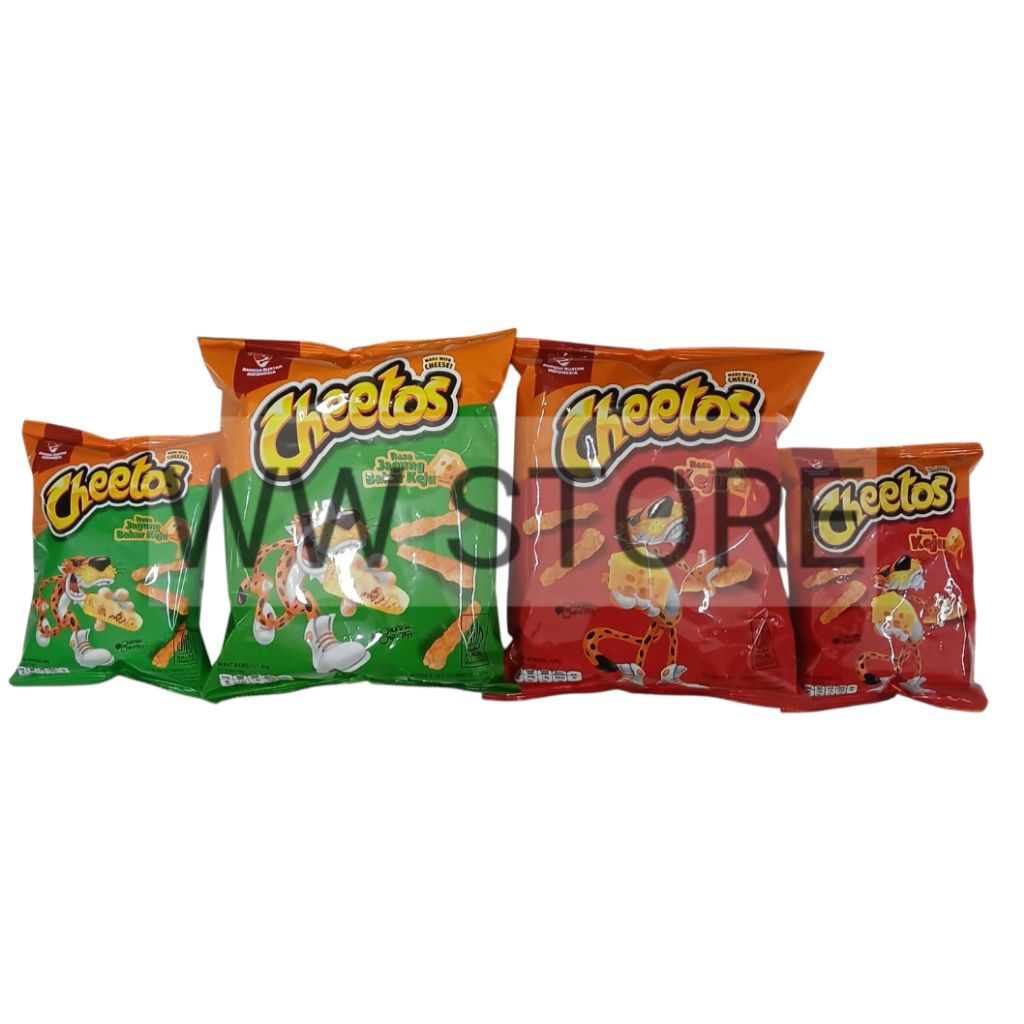

Cemilan snek makanan ringan ekstrudat rasa Jagung Bakar Keju halal MUI Cheetos Roasted Corn / Cheese 50g 120g