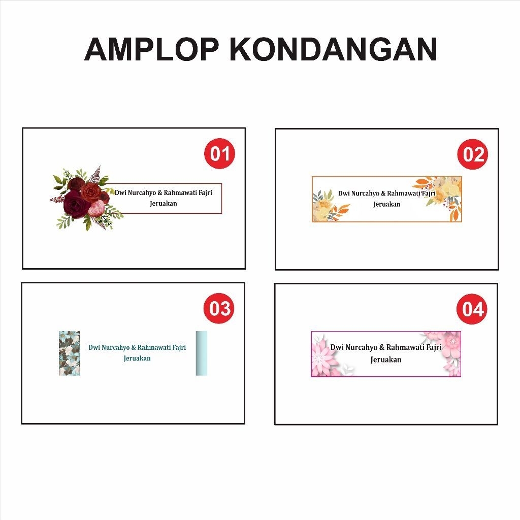 

amplop kondangan free request nama dan alamat sudah ada lem tinggal tempel