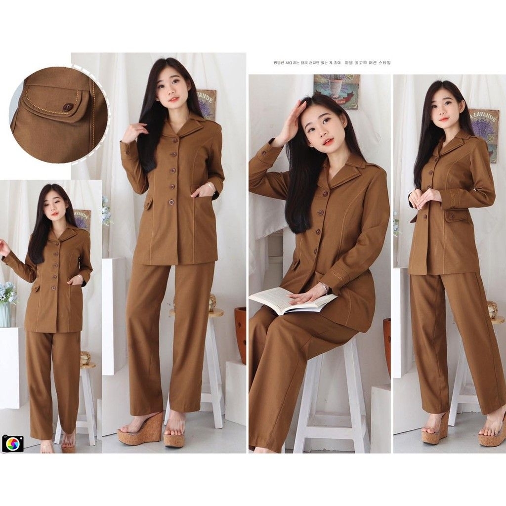 Blazer baju kerja kantor seragam dinas pemda baju dinas pemda seragam khaki pns baju guru khaki