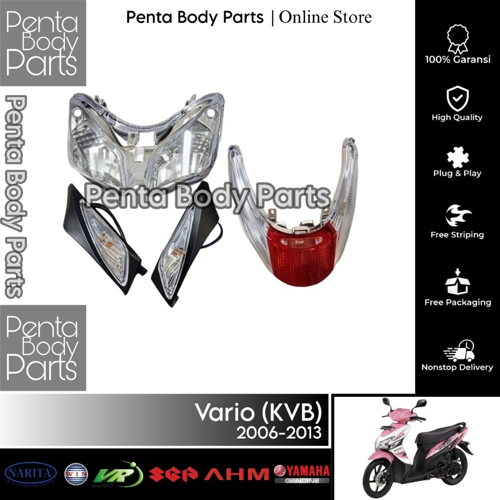 Full Set reflektor lampu Vario 110 Karbu / Vario Lama / Vario Old (KVB) 2006 - 2013