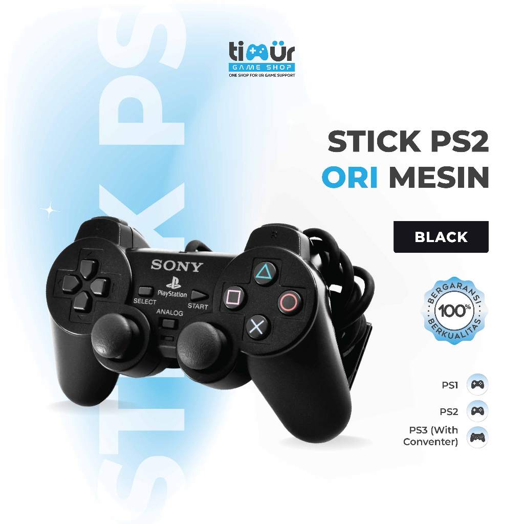 Stik Stick Controller PS2 Original Ori Mesin Hitam Baru