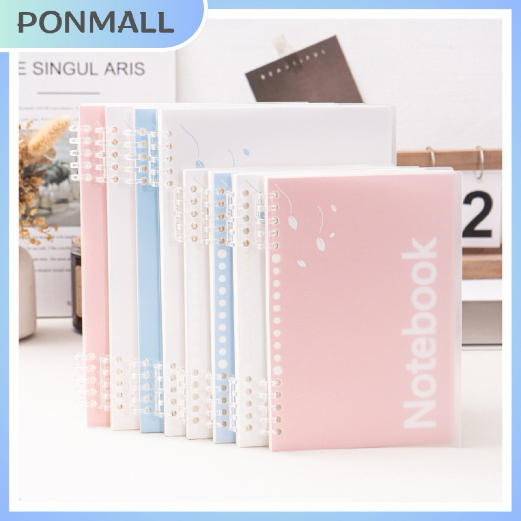 

PONMALL- Aesthetic Notebook Binder A5 B5 PREMIUM | Buku Tulis Sekolah Kuliah dapat di-refill | Loose Leaf Binder | Notebook Diary Aesthetic