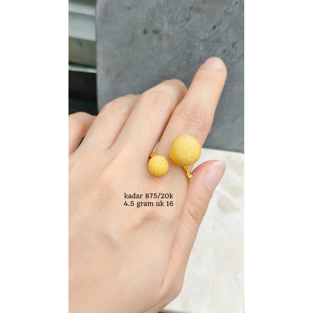 ubs gold cincin bola silang model terbaru emas asli 20k