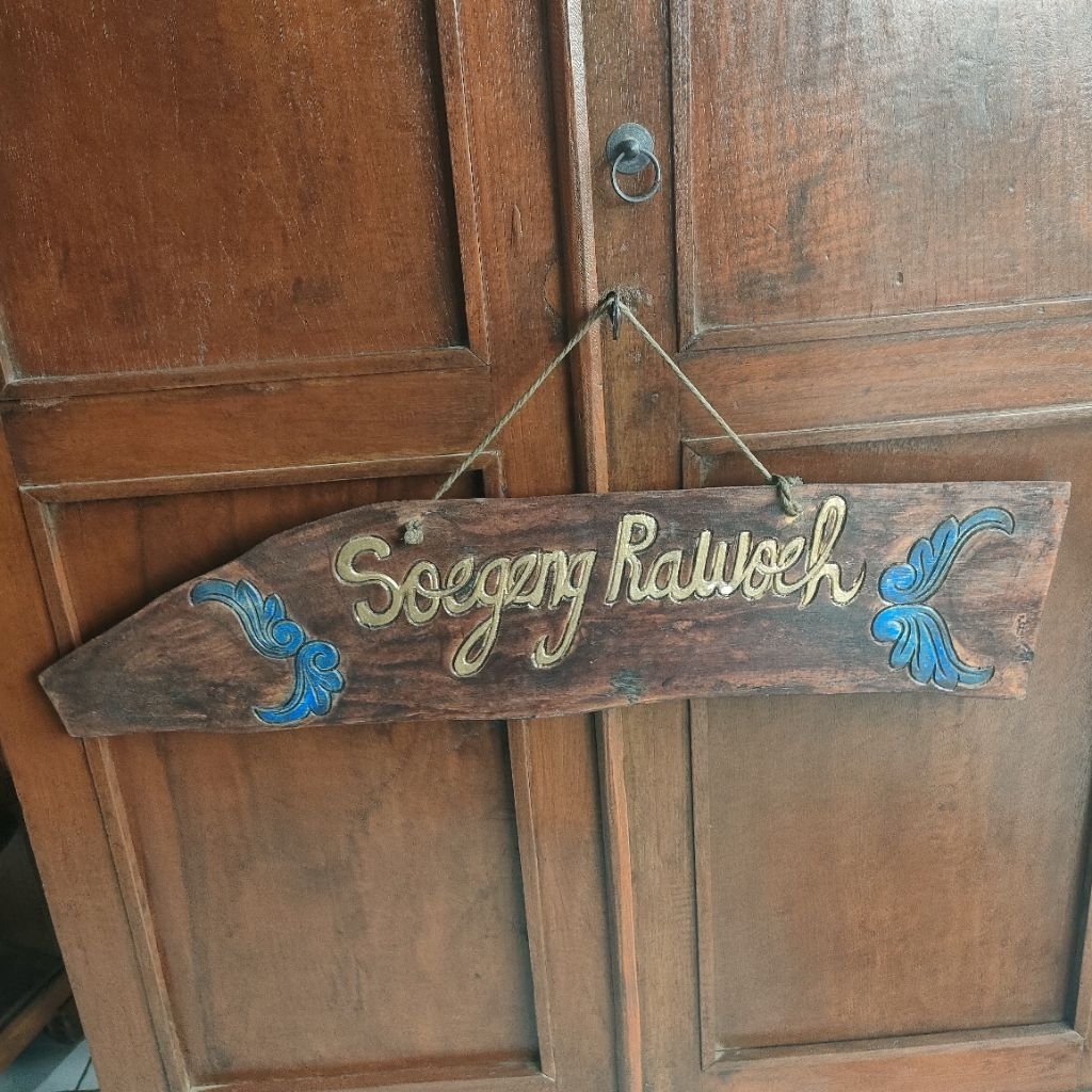 Dekorasi Papan Kayu Sugeng Rawuh
