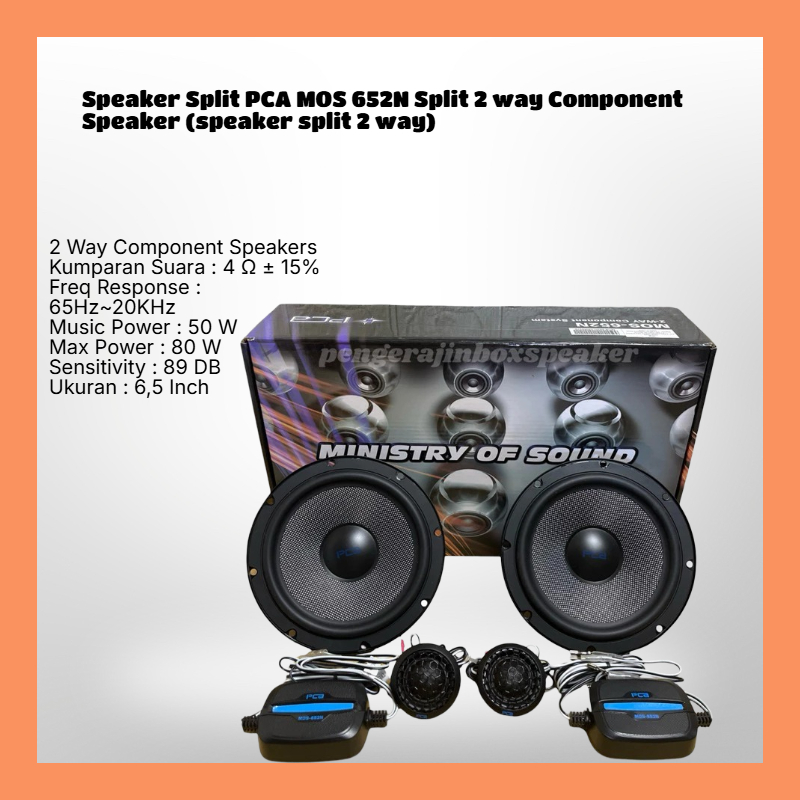 Speaker Split PCA MOS 652N Split 2 way Component Speaker (speaker split 2 way)