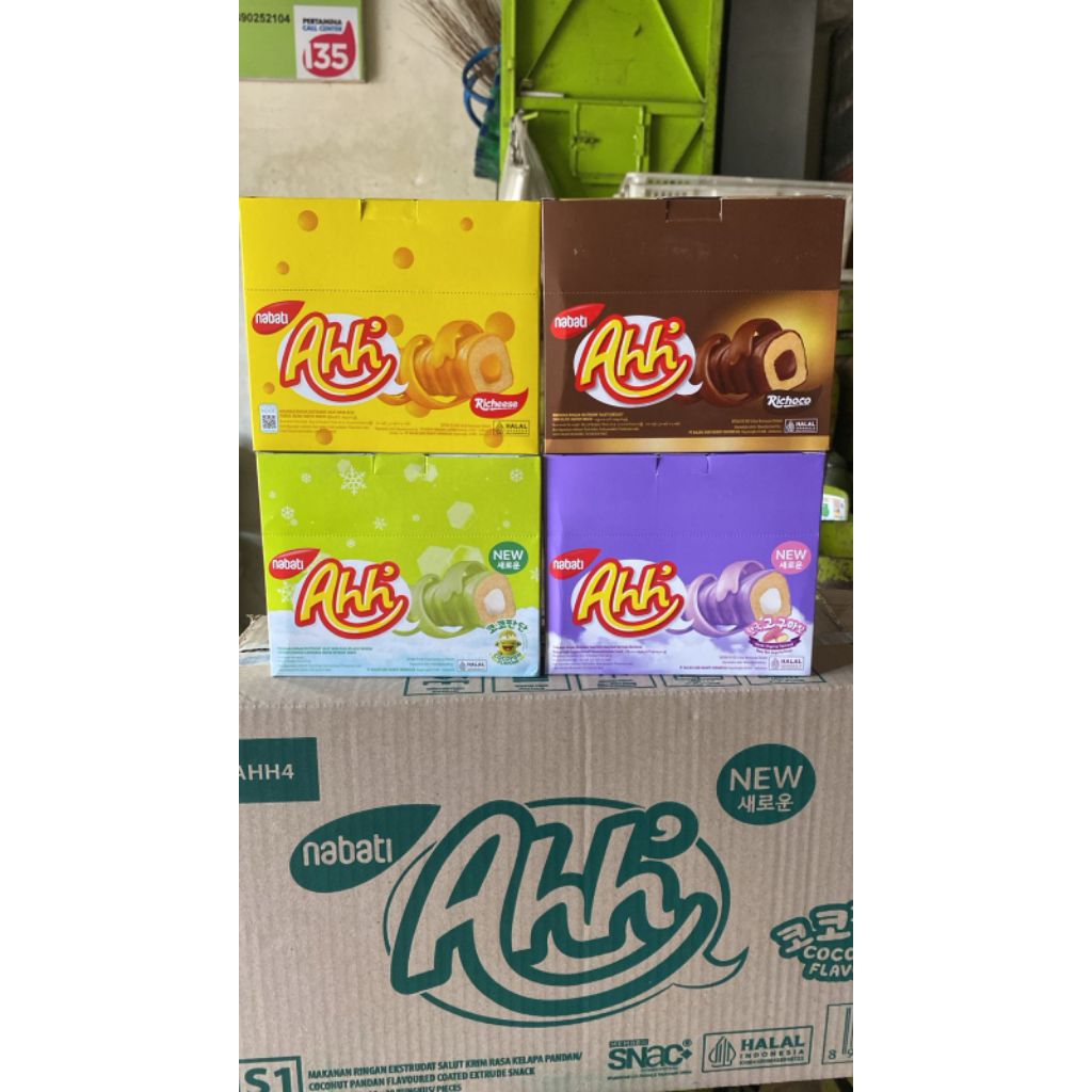 

Nabati Ahh Box isi 20 pcs Nabati Ahh Camilan jadul