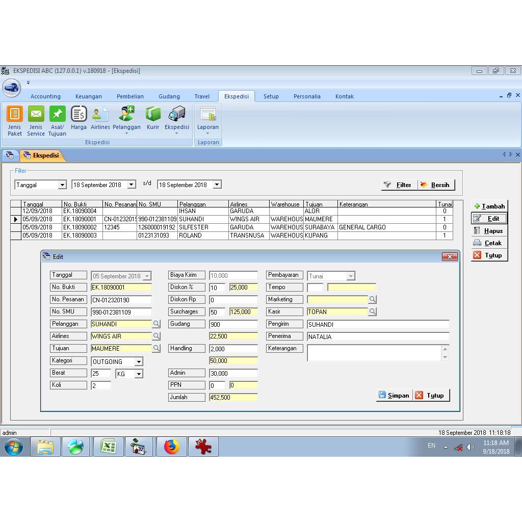 APLIKASI / SOFTWARE EKSPEDISI CARGO ORIGINAL & BISA CUSTOM