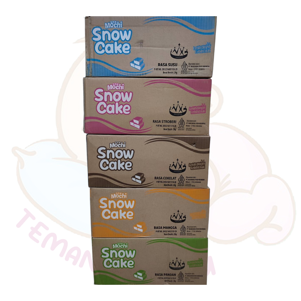 

1 DUS Mochi Snow Cake 28gr isi 60pcs/Dus Moci Aneka Rasa Buah Strawberry Mangga Susu