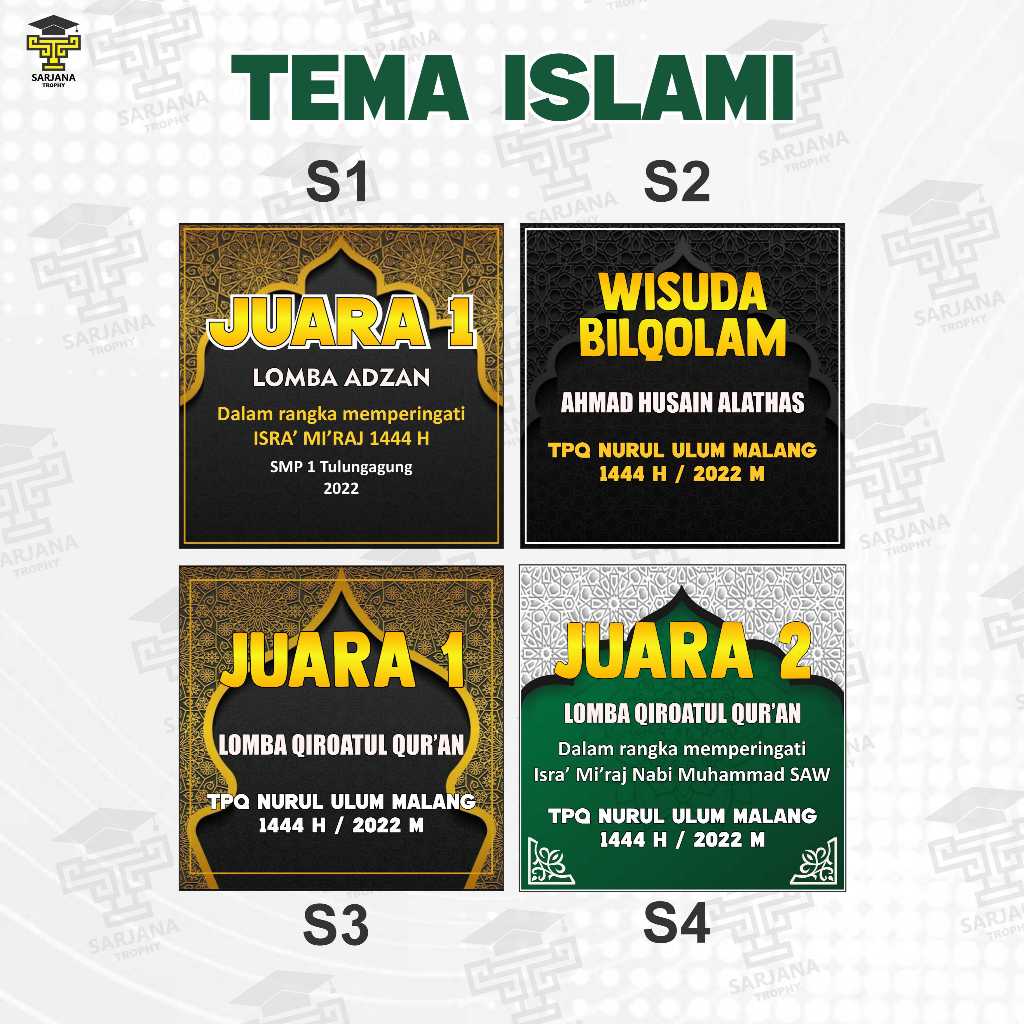 

STIKER PIALA TEMA ISLAMI || ANTI AIR || SUDAH BERLAMINASI
