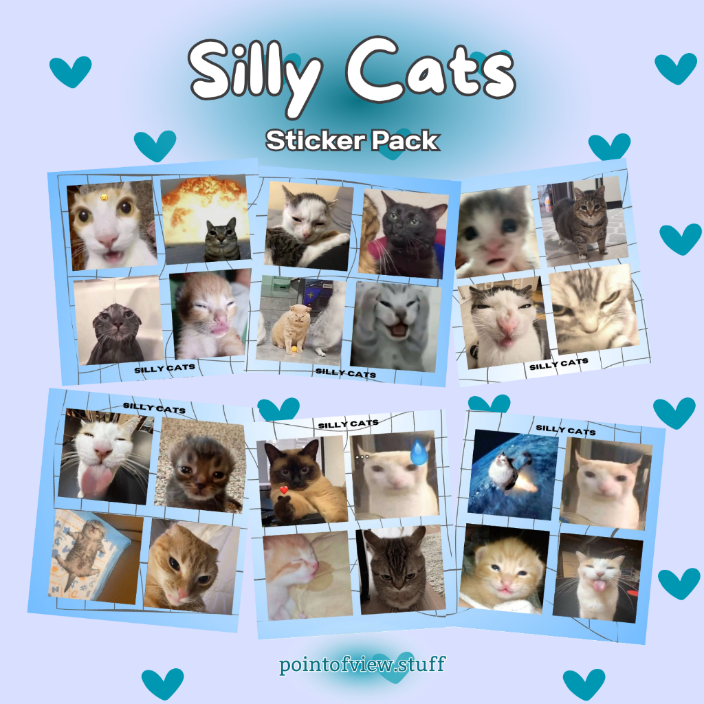 

Silly Cats Sticker Pack by pointofview.stuff (baca deskripsi!!)
