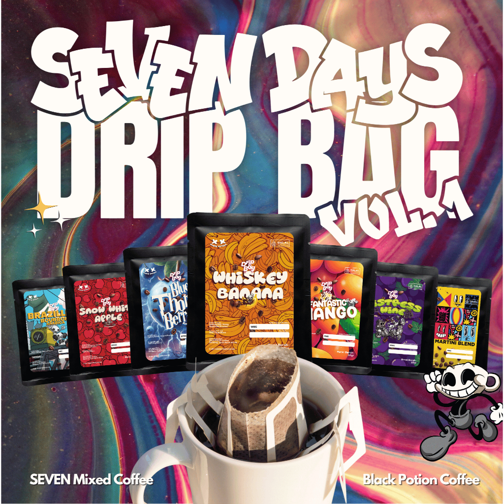 

Seven Days Drip Bag Coffee Vol 1 ( kopi filter ) By Black Potion Roastery Asli dari Biji Kopi