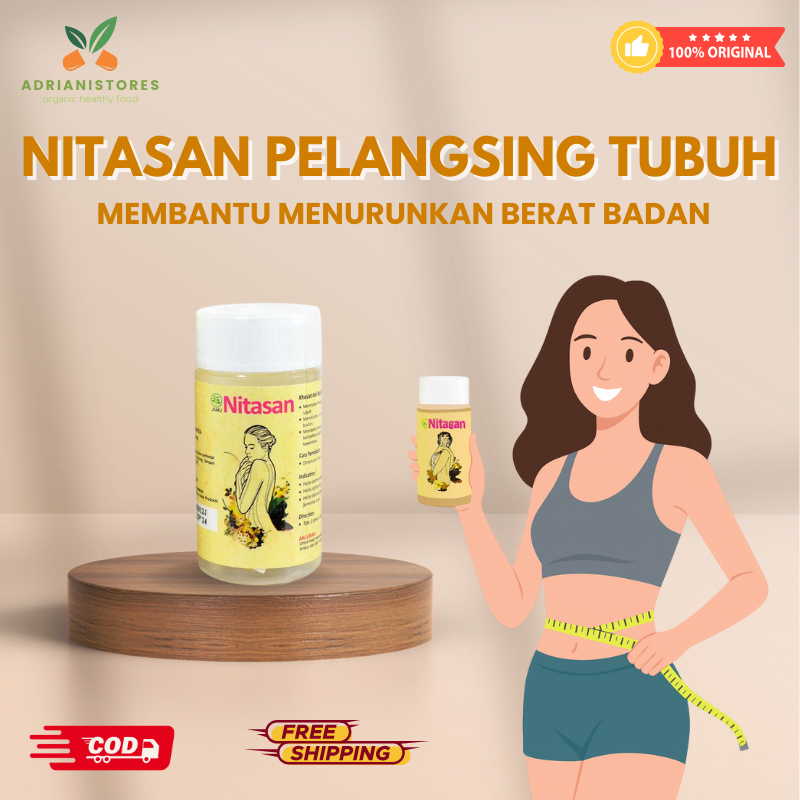 Nitasan Pelangsing Tubuh -  Obat Pelangsing Herbal Alami, Aman BPOM Halal ORIGINAL