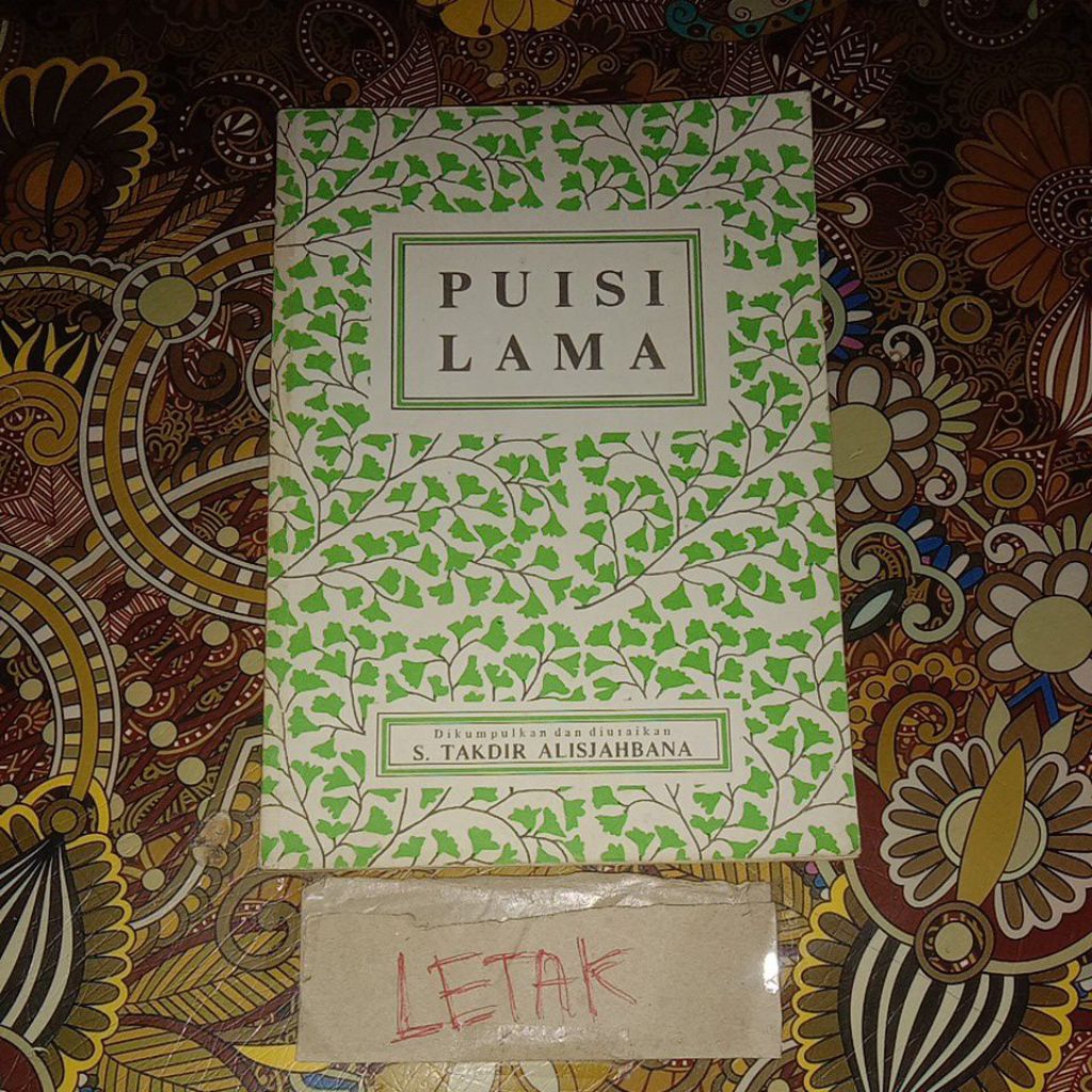 BUKU PUISI LAMA, S.TAKDIR ALISJAHBANA