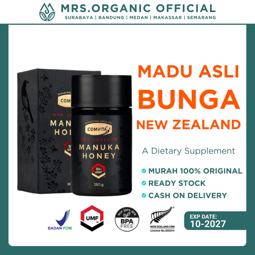 

Comvita Madu Manuka UMF 20+ 250g – Antibakteri Sangat Tinggi, Imun & Kesehatan Optimal