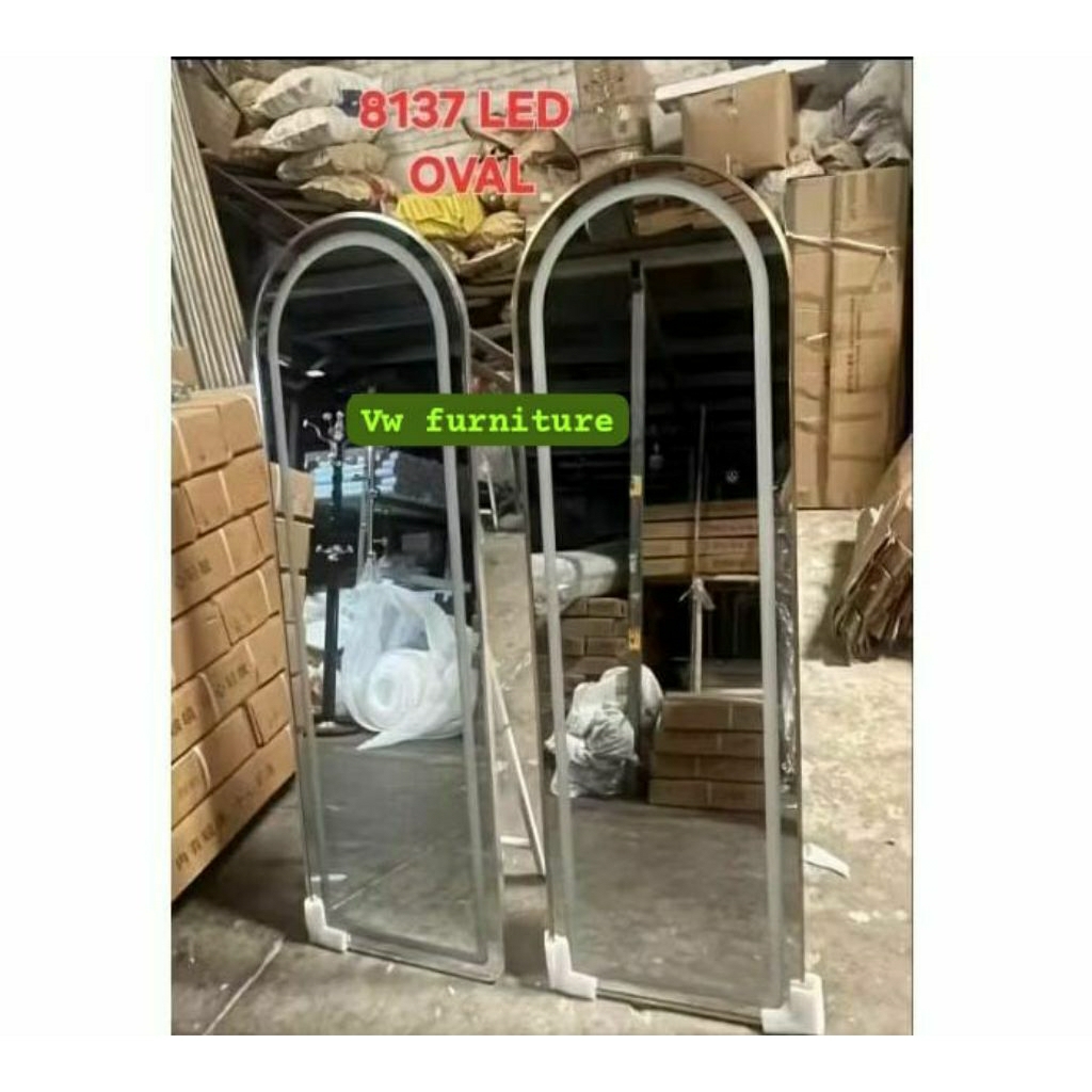Standing Miror Import LED - Miror No LED - Kaca Salon - Kaca Murah Medan - Vw Furniture
