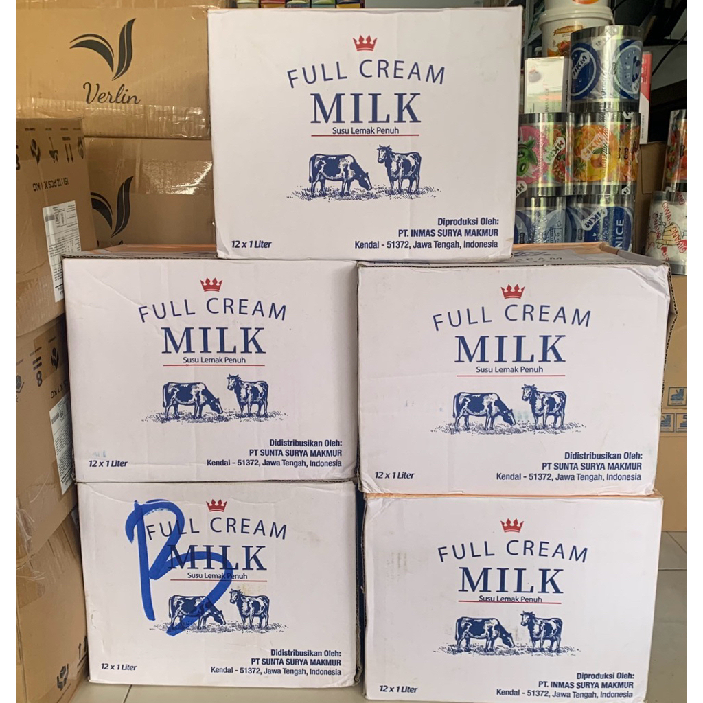 

Dairy Crown Full Cream UHT 1 Liter (1 Dus isi 12pcs)
