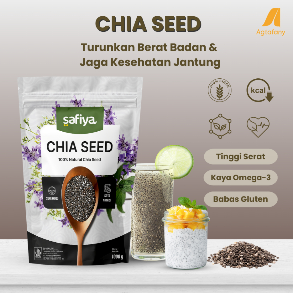 

Organic Black Chia Seed 250 Gr Black Chiaseed Organik Pemium Original Safiya Herbal