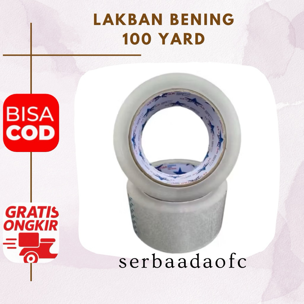 

Lakban Coklat / Bening 100yard 48mm Seven Star Solasi Packing Isolasi Packing (BISA COD)