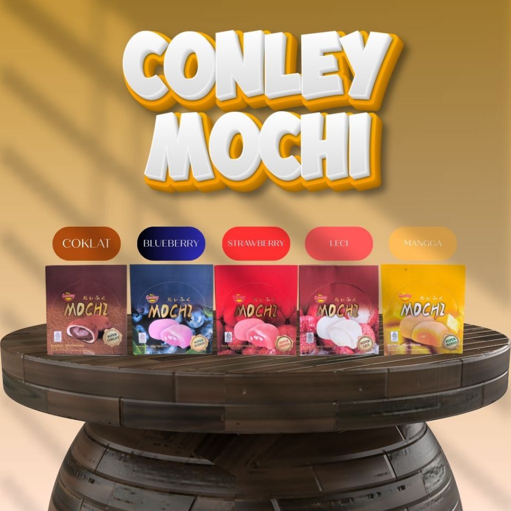 

MOCHI | CONLEY MOCHI 30g | BLUEBERRY | MANGGA | COKELAT | STRAWBERRY | LECI