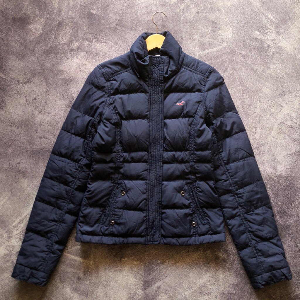 Puffer Jacket HOLLISTER Second Size M,Puffer Jacket bulu angsa bulang second jacket musim dingin wan