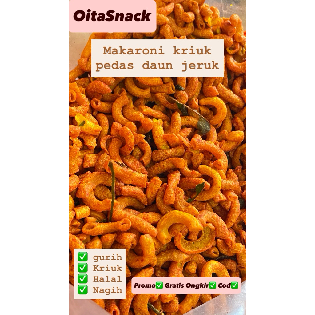 

Makaroni Kriuk Pedas daun jeruk gurih 75gr 150gr 250gr