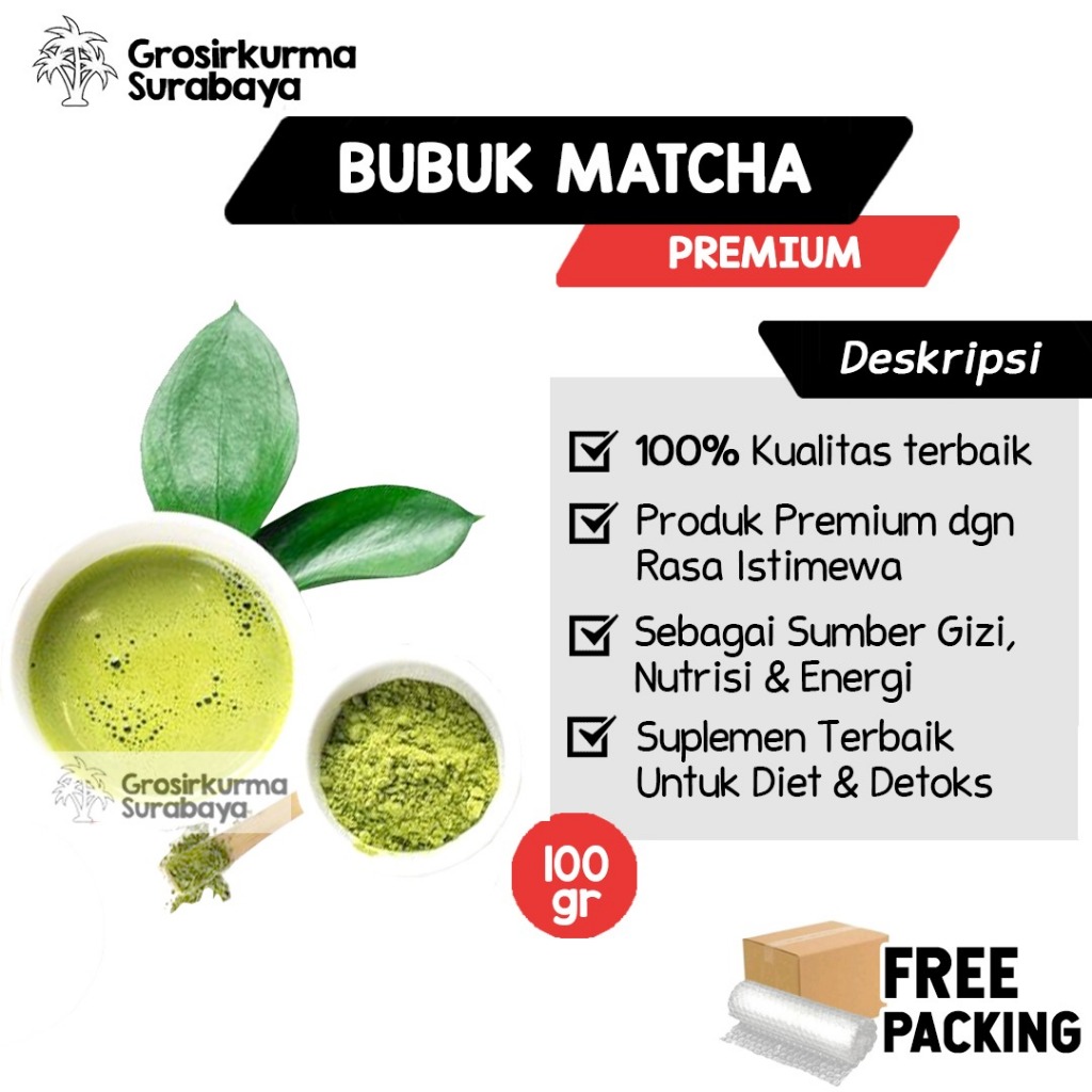 

ASLI BUBUK MATCHA 100gr Kualitas Premium Original Terbaik Minuman dan Suplemen Untuk Kesehatan