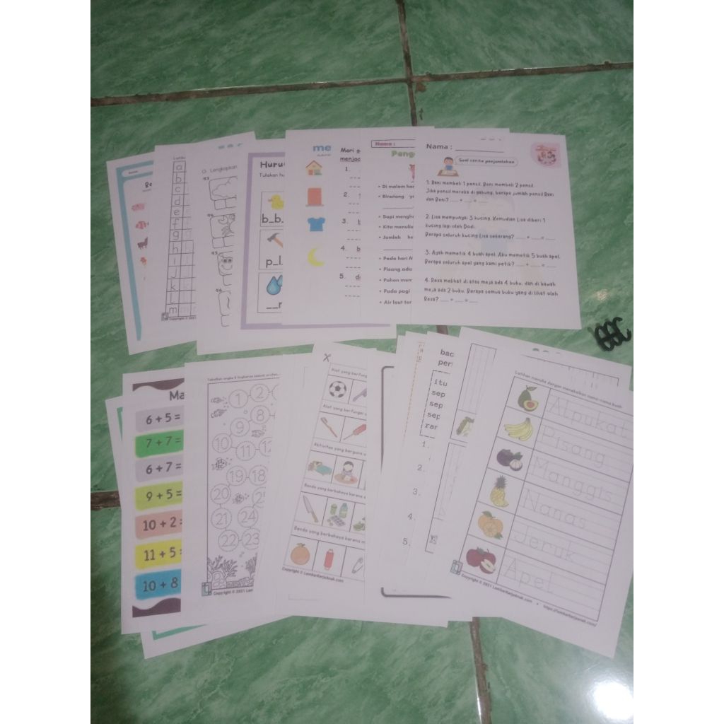 

lembar membaca menulis berhitung