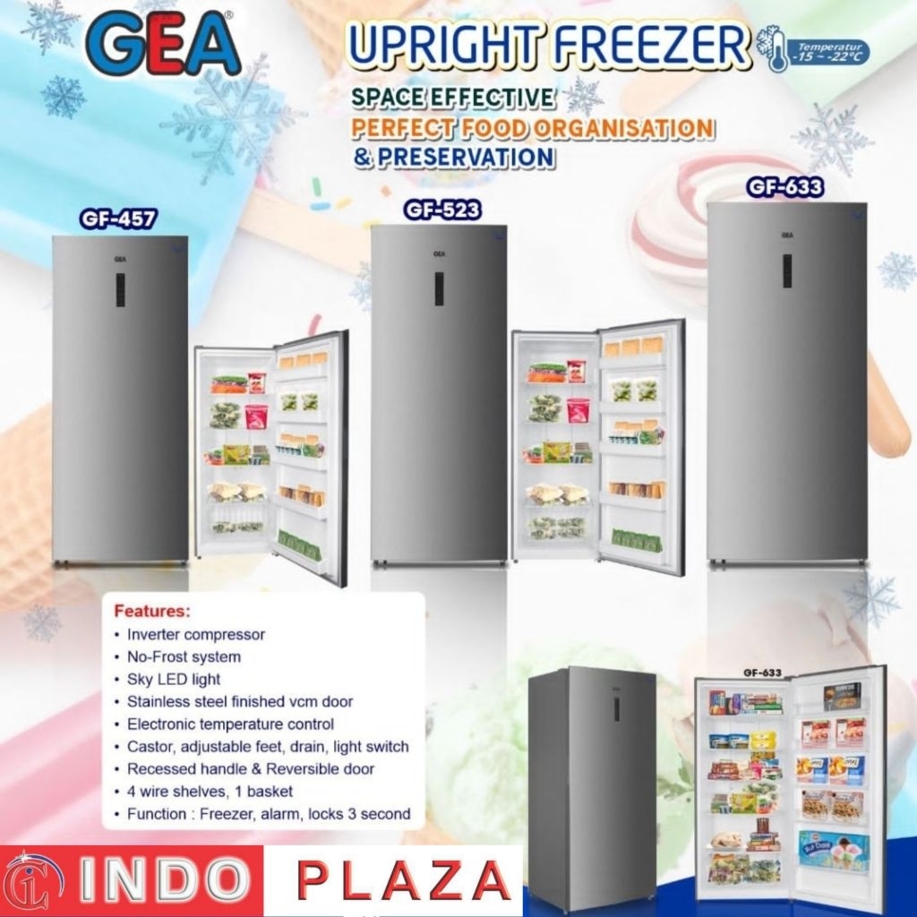 FREEZER BERDIRI INVERTER GEA / UPRIGHT FREEZER INVERTER GEA