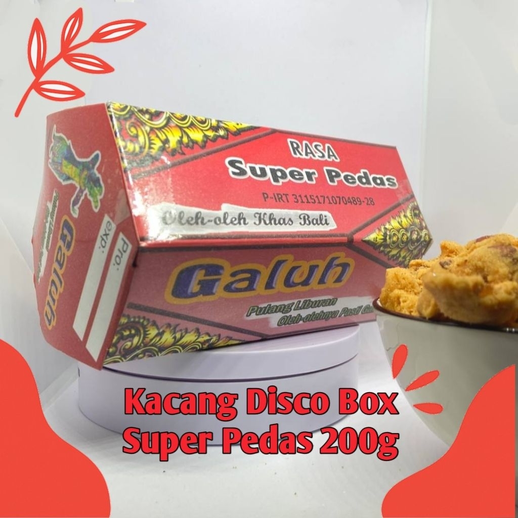 

Kacang Disco Galuh Box 200g – Oleh Oleh Khas Bali, Rasa Super Pedas, Camilan Renyah Halal