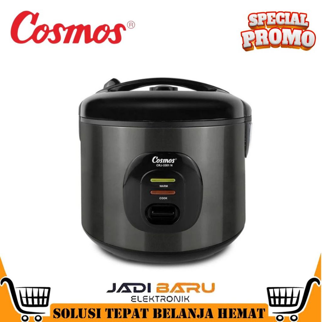 Promo (Ready Cod) Magic Com / Rice Cooker Comsos Crj-3301N Black / Crj3301N Black / Crj 3301 N Black