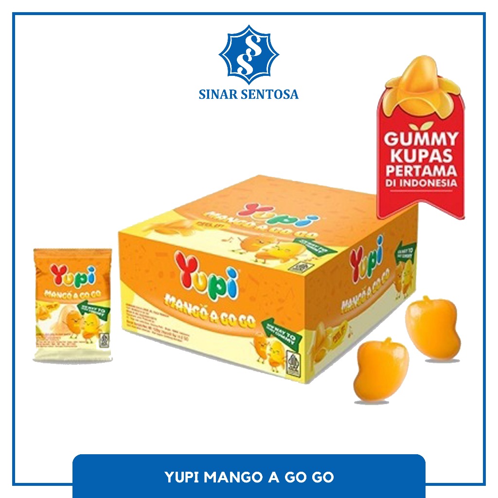 

Yupi Mango a Go Go Permen Jelly Rainbow Rasa Buah Kenyal Manis – Original 1 Box