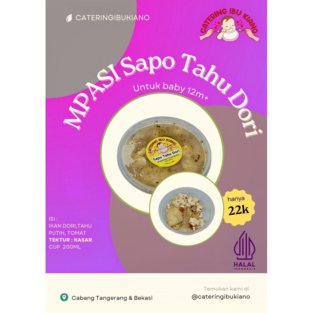 Sapo Tahu Ikan Dori Catering MPASI Bayi FROZEN