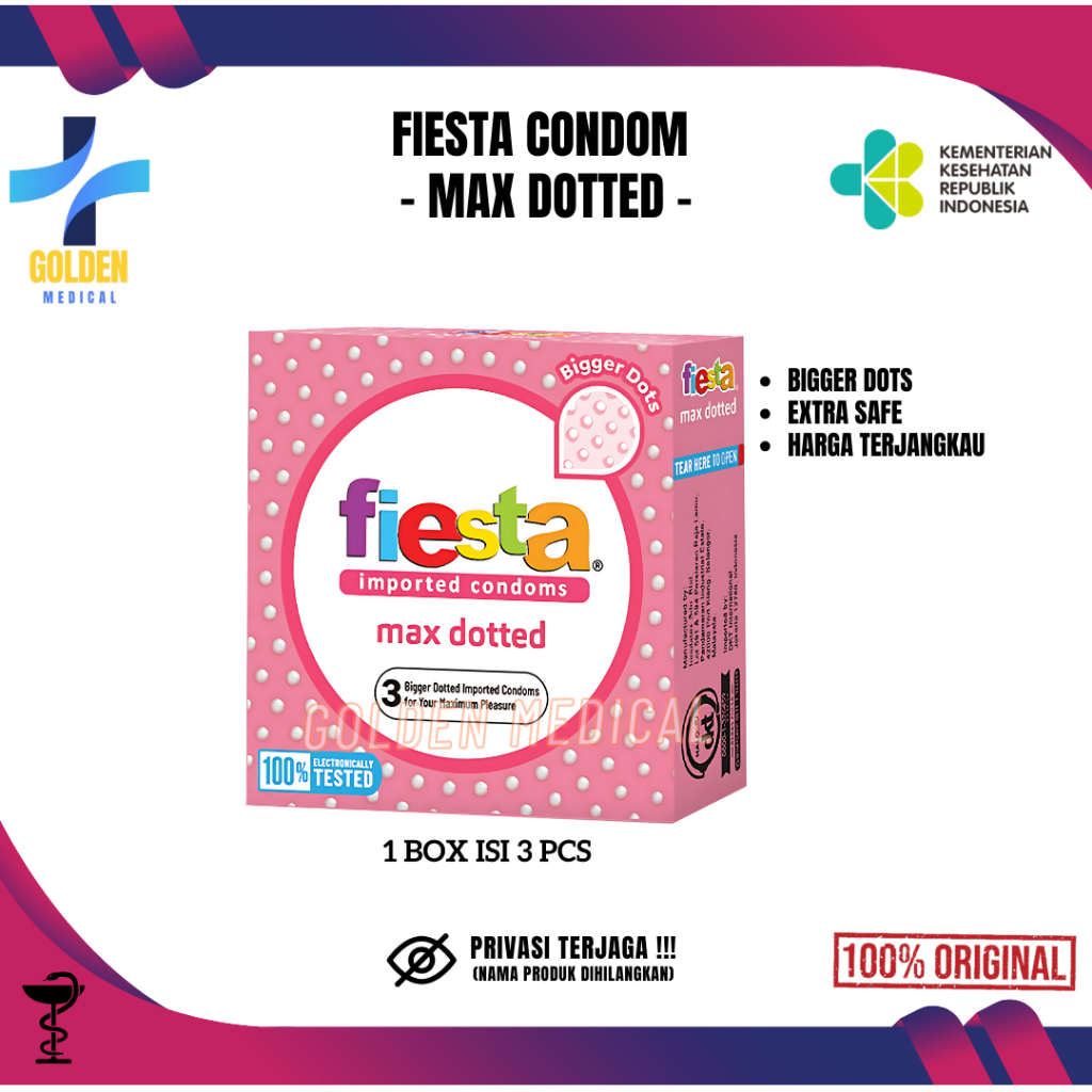 Fiesta Kondom Max Doted - 3 Pcs Big Dot