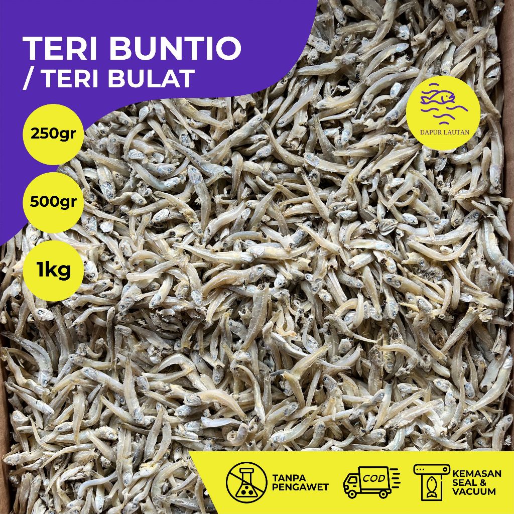 

Ikan Asin Teri Buntio / Teri Bulat Berat 250 gram, 500 gram, & 1 kg