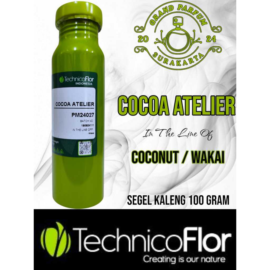COCOA ATELIER ~Coconut / Wakai~ BY TFI BIBIT PARFUM MURNI KEMASAN SEGEL KALENG 100 GRAM ( ORIGINAL )