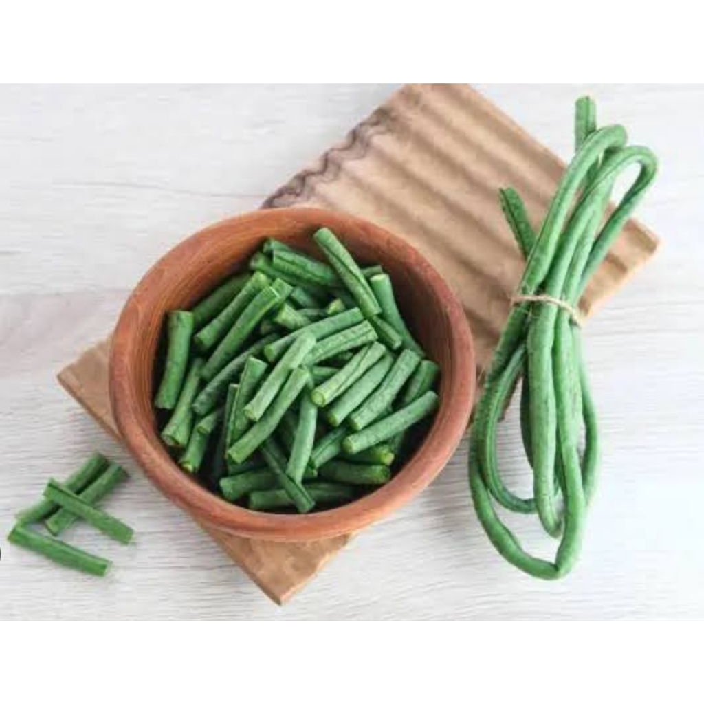 

Sayur kacang organik berat 1 kg sudah di potong bersih siap saji