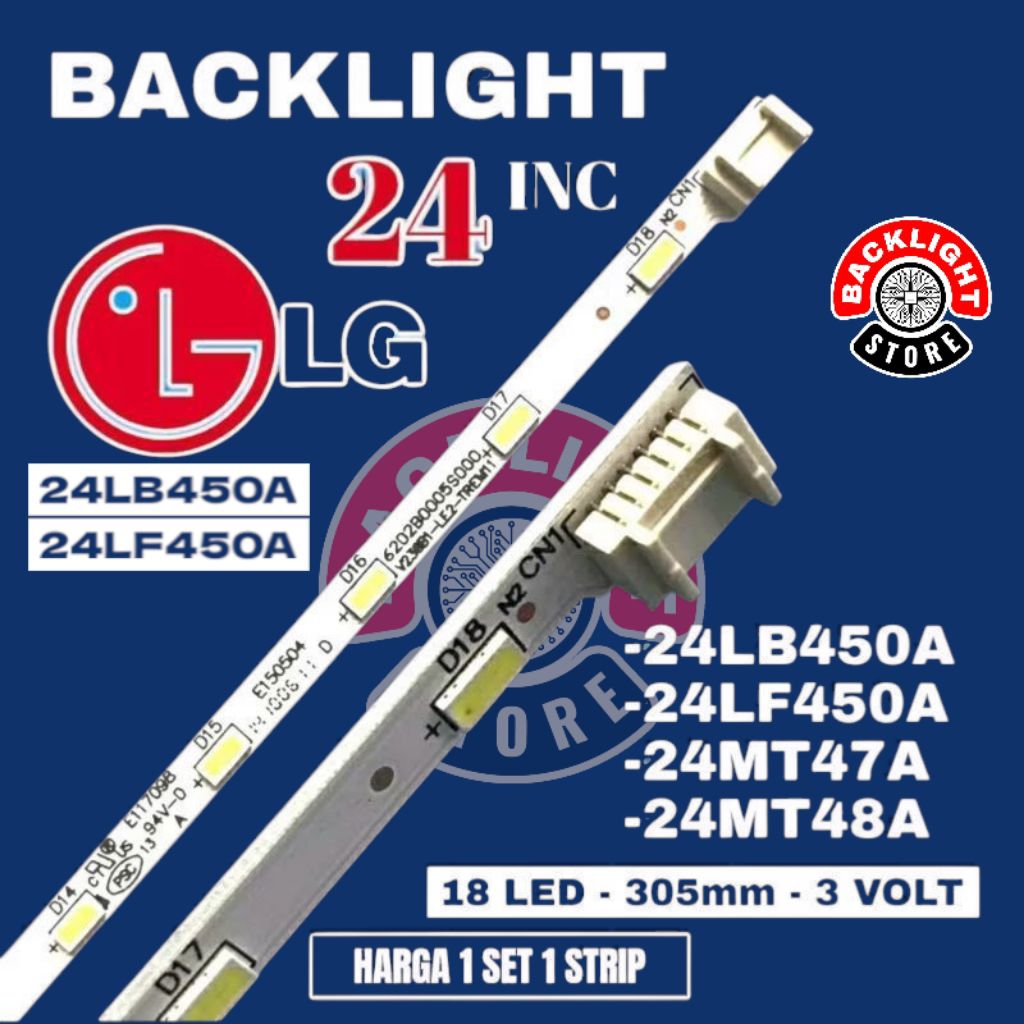 BACKLIGHT TV LED LG 24 INC 24LB450A 24LF450A 24LF452A 24MT44A 24MT47A 24MT48A24TL520