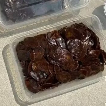 

kripik pisang coklat lumer kemasan pouch