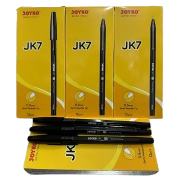 

Pulpen Joyko JK7 0.5 mm Hitam Biru Merah 12 Lusin/1 Gross Termurah