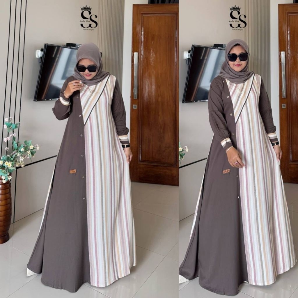 Gamis saulin store size L ori terbaru, dress saulin, gamis ss terbaru